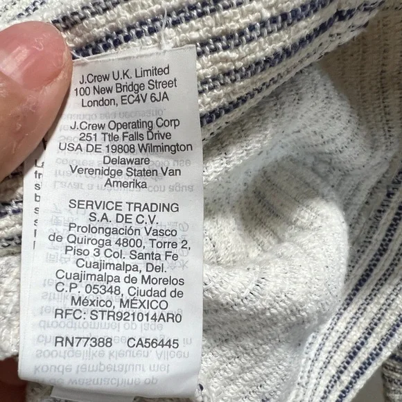 Texture & Thread Madewell Striped Tie Waist Cardigan Medium - Picture 7 of 8